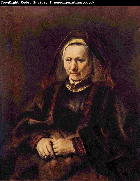 Rembrandt Peale Portrat einer sitzenden alten Frau